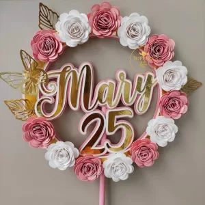 TOPO CIRCULAR COM FLORES